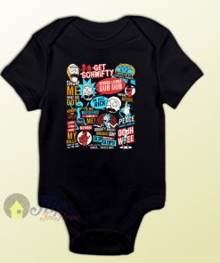 Rick Morty Quote Collage Baby Onesie
