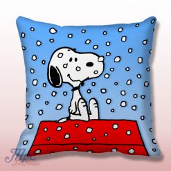 Snoopy Snow Throw Pillow Cover