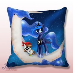 Unicorn Dash Moon Throw Pillow Cover