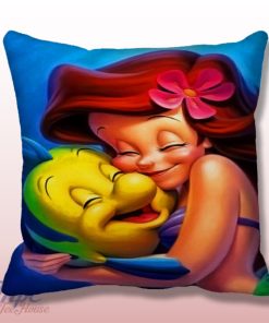 Ariel Little Mermaid Cute Throw Pillow Cover