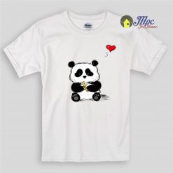 Cute Panda Sketch Kids T Shirts and Youth
