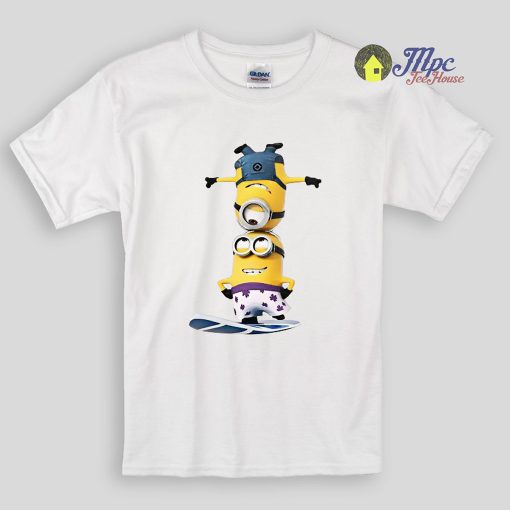 Minion Surfing Kids T Shirts and Youth