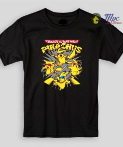 Pikachu Ninja Turtle Kids T Shirts