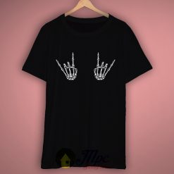 Skeleton Hand Rock T Shirt