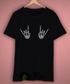 Skeleton Hand Rock T Shirt