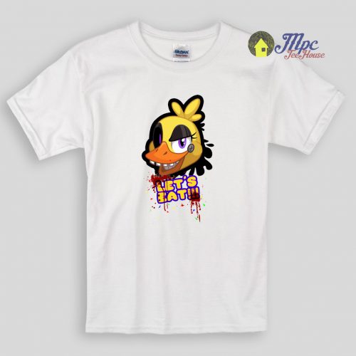 Chica Five Nights at Freddy's let's eat Kids T Shirts