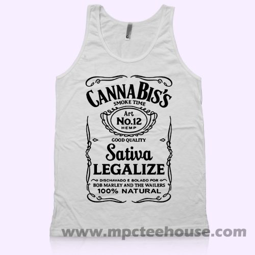 Cannabis Sativa White Tanktop Summer Shirt