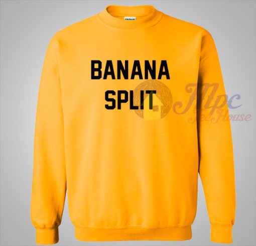 Banana Split Yellow Crewneck Sweatshirt