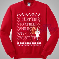 Elf Quote Just Like Smiling Ugly Sweater