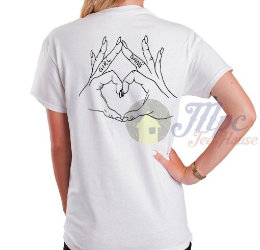 Girl Gang Love Hand White T Shirt