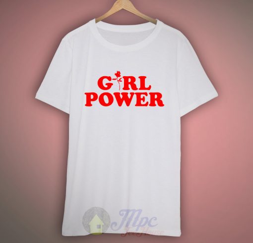 Girl Power Flower T Shirt Design