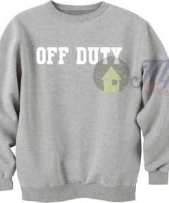 Off Duty in Grey Sweatshirt
