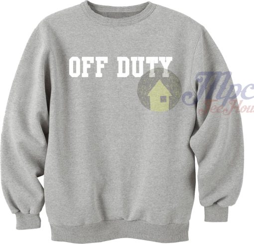Off Duty in Grey Sweatshirt