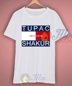 Tupac Shakur 1971-1976 White Rapper T Shirt
