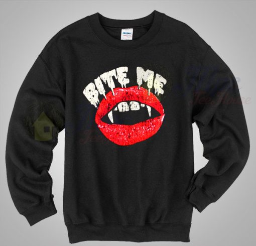 Bite Me Vampire Lips Sweatshirt