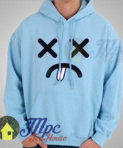 Distressed Face Emoticon Hoodie
