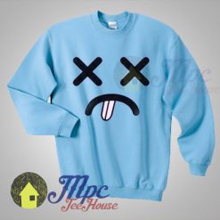 Distressed Face Emoticon Unisex Sweatshirt