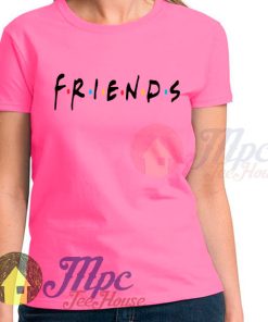 Friends Tv Show Symbol Print on Pink T Shirt