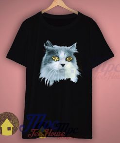 Hipster Cat Hay Girl Eye-Funny T shirt