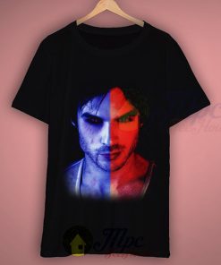 Damon Salvatore Vampire Diaries Eyes Black T Shirt