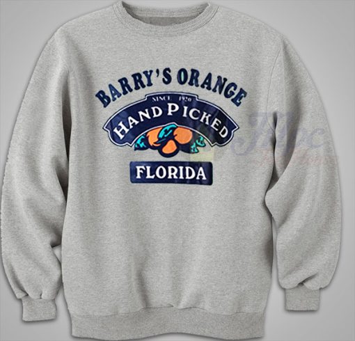 Barry's Orange Hand Picked Florida Vintage Sweatshirt