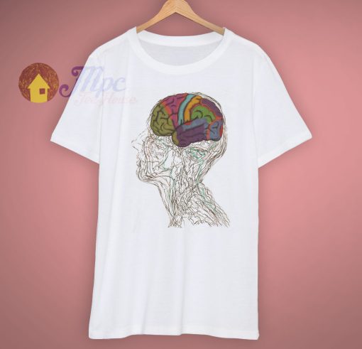 Comfortable Natural Brain Colourful Brain Punk T Shirt