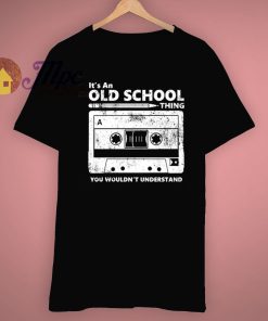 Throwback 80s Eighties Old School Cassette Tape Pencil Roll T Shirt