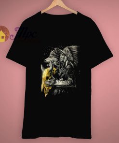 American Indian Chief Native Wolf T Shirt