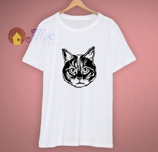 Two Colours Aesthetic Cat Head Cute T Shirt