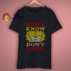 Garfield Dont Know Dont Care T Shirt