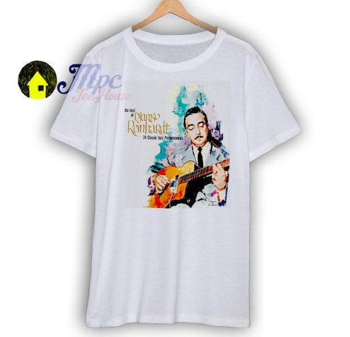 Jazz T Shirt Retro Guitar Great Django Graphic