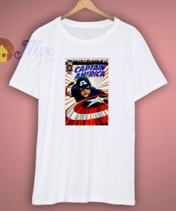 Captain America Poster Comic Shield Funny White shirt