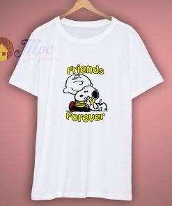 Charlie Brown and Snoopy Friends Forever Printed T Shirt