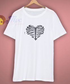 Cheap Skeleton Heart Baseball Shirt