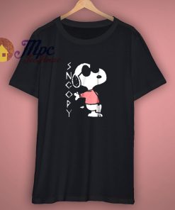 Peanuts Cool Snoopy In Pink T Shirt