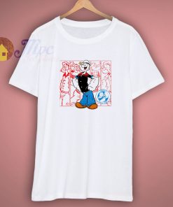 Popeye Through The Years Kids Silver Shirt