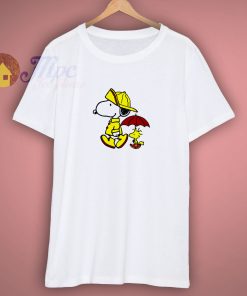 Snoopy Umbrella White T Shirt