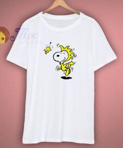 Snoopy Wearing As Woodstock T Shirt