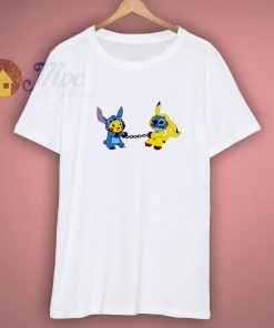 Stitch And Pikachu Best Friends Kids Shirt