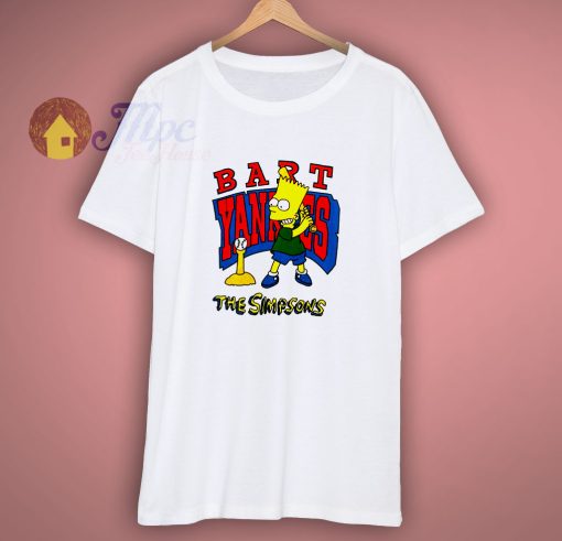 Vintage 90s Bart Simpson Yankess The Simpsons Cartoon Shirt