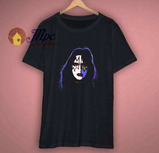 Ace Frehley Face Makeup Black T Shirt
