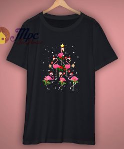Christmas Flamingo Happy T Shirt