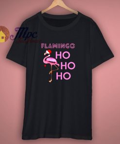 Cute Flamingo Santa Hat T Shirt