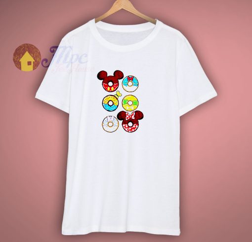 Disney Donuts Mickey Mouse Minnie Donald Goofy T-Shirt