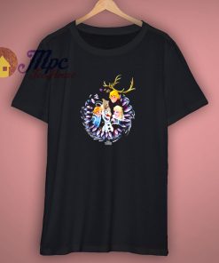 Disney Frozen Christmas Wreath Group Shot Graphic T Shirt