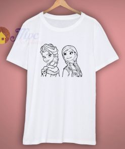 Elsa and Anna Cartoon T Shirt