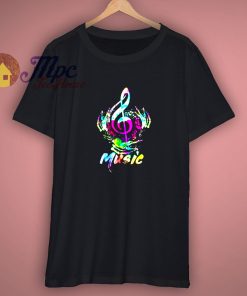 Funky Colorful Music Treble Clef Musical Note T Shirt