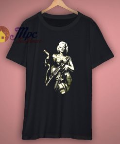 Funny Graphic T Shirt Marilyn Monroe Gun Printed