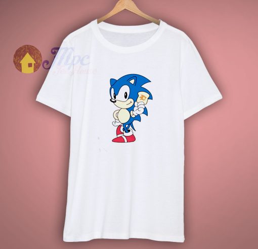 Funny Sonic Toast Day White T Shirt