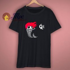 Mermaid Skeleton Black T Shirt